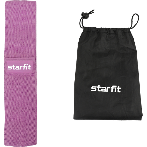 фото Мини-эспандер starfit es-204, высокая нагрузка, текстиль, фиолетовый пастель