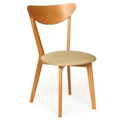 фото Комплект стульев tetchair maxi мягкое сиденье, дерево/текстиль, 2 шт., цвет: бук/бежевый