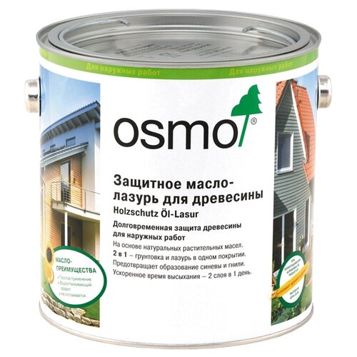 фото Osmo масло-лазурь осмо с эффектом серебра osmo holzschutz öl-lasur effekt 0,75 л. 1140 агат серебро