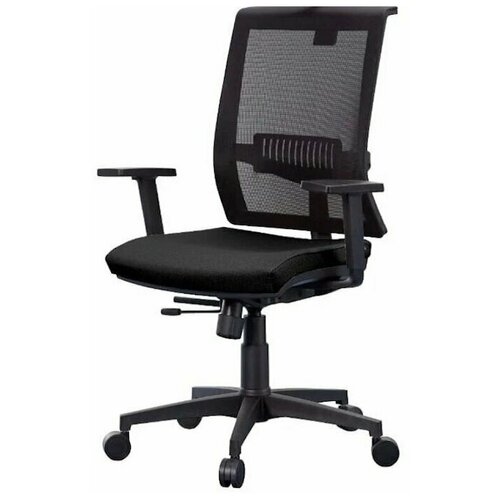 фото "офисное кресло плаза п пластик черный, ткань черная" futura