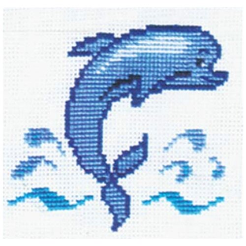 фото Сделай своими руками набор для вышивания дельфин 15 х 15 см (д-04)