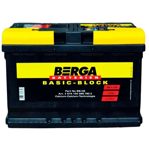 фото Автомобильный аккумулятор berga bb-h6-74