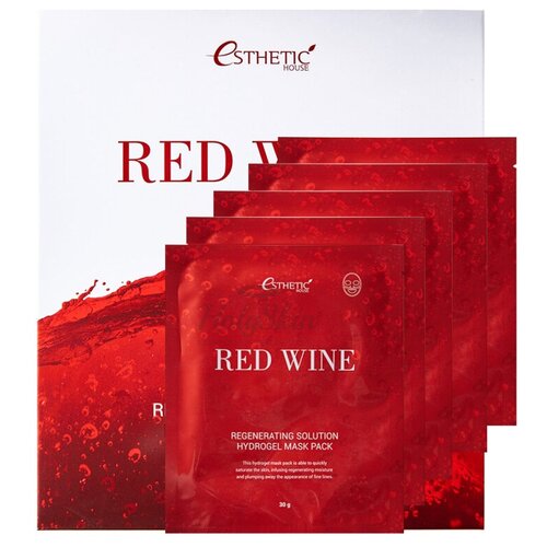 фото Esthetic house гидрогелевая маска red wine c экстрактом красного вина, 30 г, 5 шт.