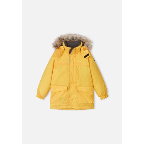 фото Куртка lassie зимняя, водонепроницаемость, утепленная, размер 104, желтый