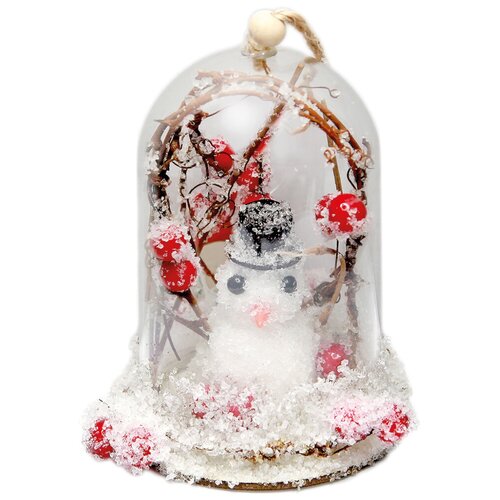 фото Рождественская декоративная подвеска "снеговик", 12 см arte nuevo