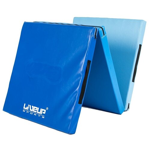 фото Мат для тренировок liveup 3-fold exercise mat цвет:синий, размер:180x60x4см livepro