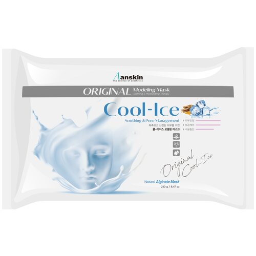 фото Anskin маска альгинатная cool-ice c охлаждающим и успокаивающим эффектом, 240 г