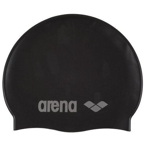 фото Шапочка для плавания arena classic silicone jr 91670, black/silver