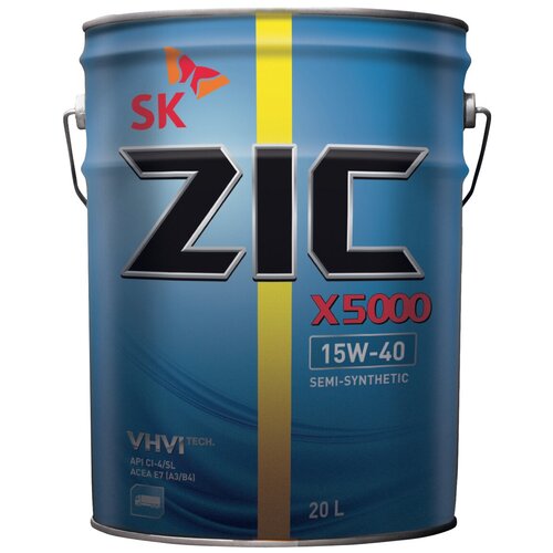 Полусинтетическое моторное масло ZIC X5000 15W-40, 20 л