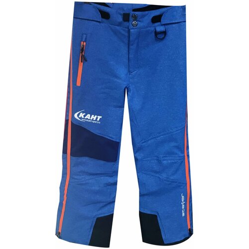 фото Горнолыжные брюки кант детские, подтяжки, карманы, светоотражающие элементы, размер 110, синий