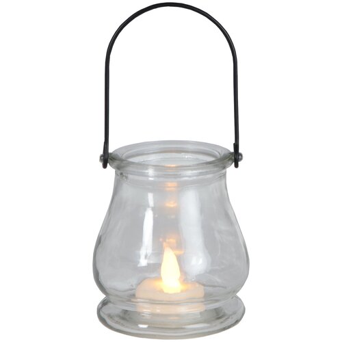 фото Фонарь со светодиодной свечкой glass jar lantern, высота - 9,5 см, 062-80 star trading