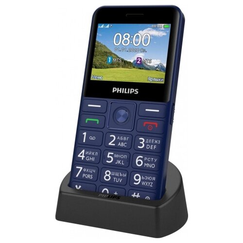 фото Телефон philips xenium e207 синий