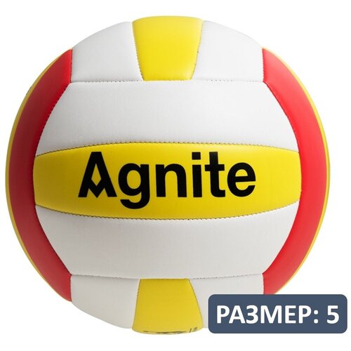 фото Мяч волейбольный клееный agnite volleyball basic размер 5