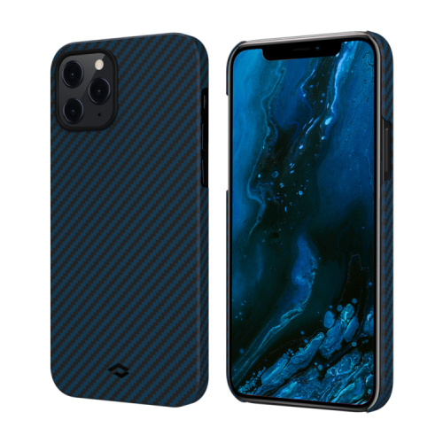 фото Чехол pitaka magez case для iphone 12 pro 6.1", черно-синий, кевлар (арамид)