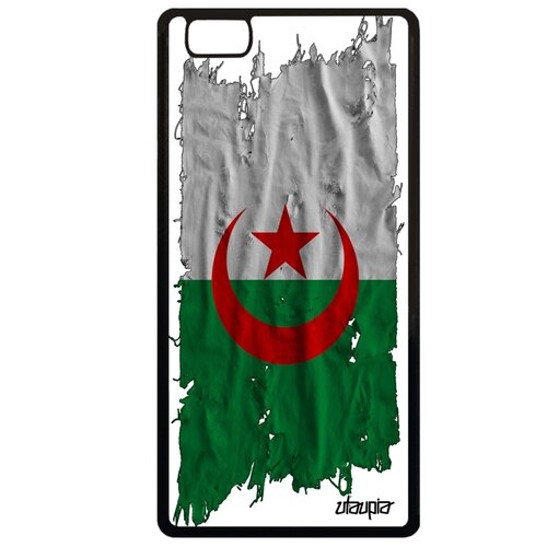 фото Чехол для p8 lite 2015, "флаг алжира на ткани" патриот государственный utaupia