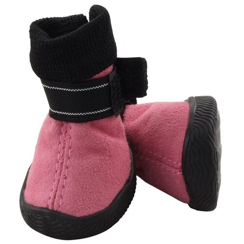 фото Ботинки для собак triol 12241242/247 размер 2 розовый / черный
