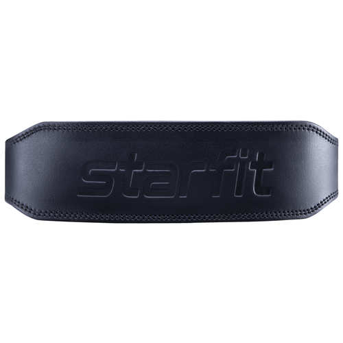 фото Пояс атлетический starfit su-320 4 дюйма, натуральная кожа, черный