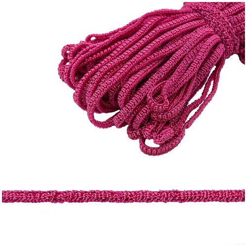 фото С3847г17 резинка мягкая масочная рис.9597 4мм*10м (3 ярко-розовый) красная лента