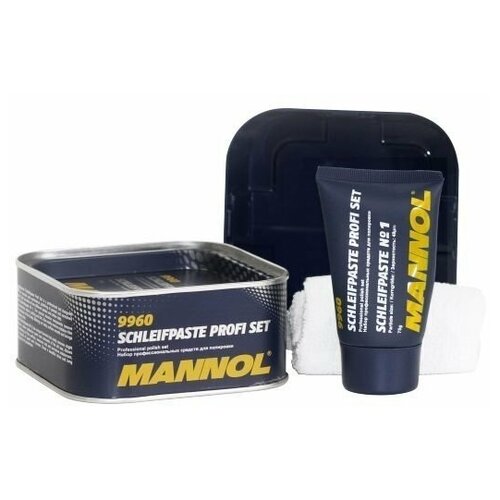 фото Mannol набор средств для ручной и механической полировки schleifpaste profi set, 0.4 л