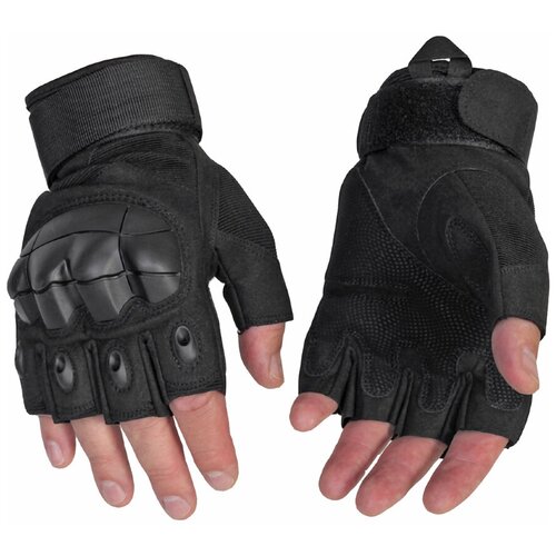 фото Тм вз тактические перчатки без пальцев черные, 2xl воензаказ