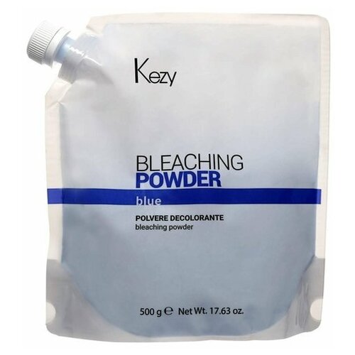 фото Kezy bleaching powder blue порошок обесцвечивающий, голубой анти-желтое действие пакет 500 г