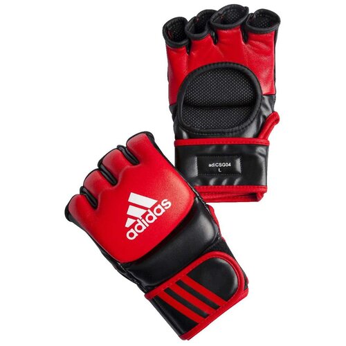 фото Перчатки для смешанных единоборств ultimate fight красно-черные (размер xl) adidas