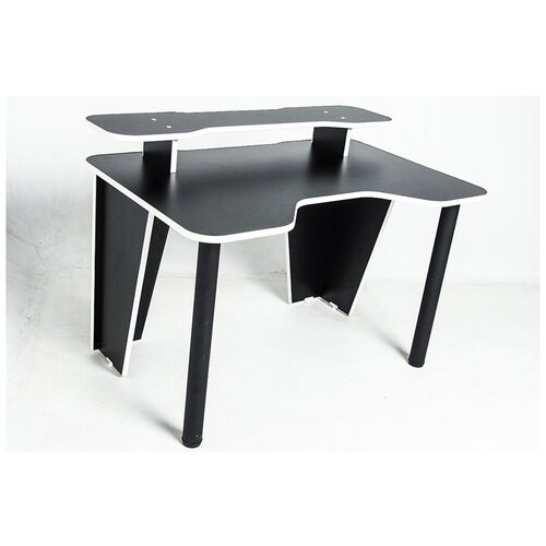 фото Игровой компьютерный стол черно-белый xplace-polka2