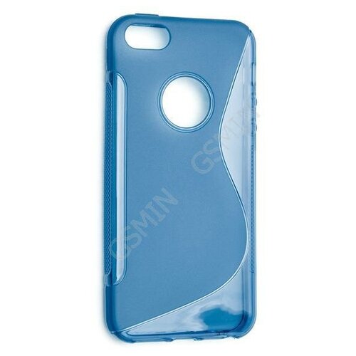 фото Чехол силиконовый для apple iphone 5/5s/se s-line tpu (синий)