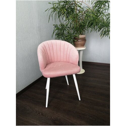 фото Evita/ стул зефир тк.коралл , ноги белые /стул для кухни/ стул для гостиной/стул/стул в спальню/стул дизайнерский/кресло/мягкий стул/ракушка