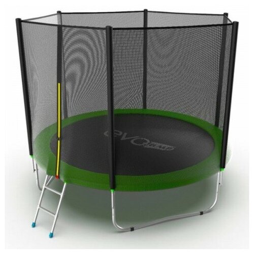 фото Батут с внешней сеткой и лестницей evo jump external 10ft (green) evo fitness