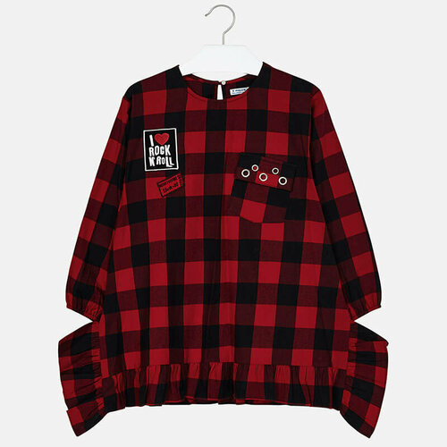 фото Платье mayoral, размер 162 (16 лет), красный, черный