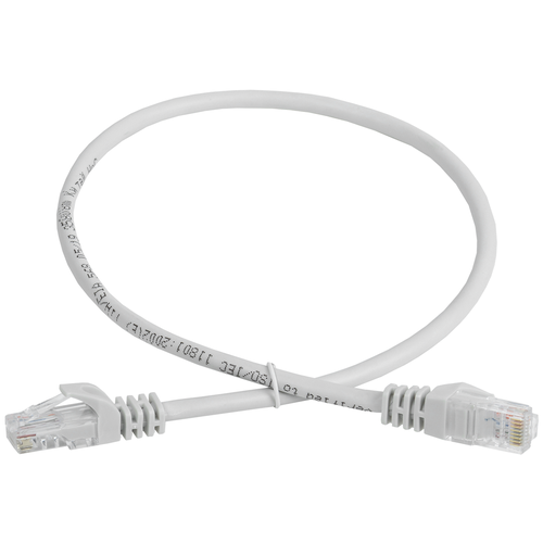 фото Патч-корд itk pc01-c5eu-05m-g вилка rj-45-вилка rj-45 кат.5е 0.5м серый пвх