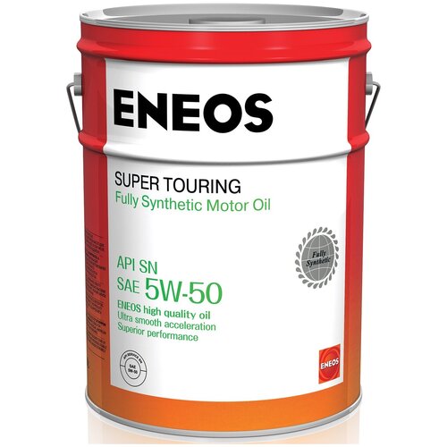 фото Синтетическое моторное масло eneos super touring 5w-50, 20 л