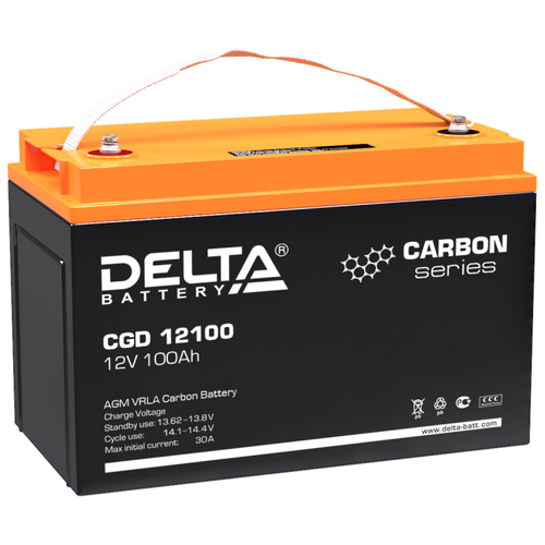 фото Аккумуляторная батарея delta battery cgd 12100 100 а·ч