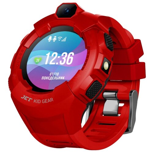 фото Детские умные часы jet kid gear, красный/черный