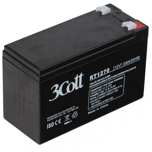 фото Аккумуляторная батарея 3cott 12v7ah 7 а·ч