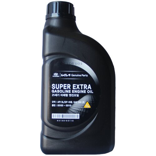 фото Моторное масло hyundai super extra gasoline sae 5w-30 sl/gf-3 (1л) арт. 0510000110 mobis