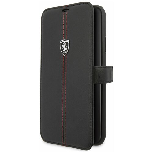 фото Чехол ferrari для iphone 11 pro max heritage w booktype leather black