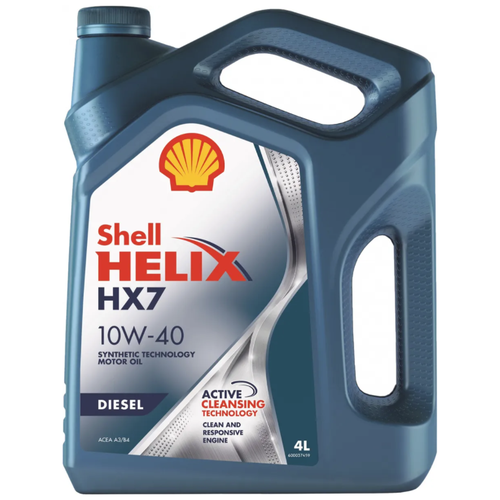 фото Моторное масло shell helix diesel hx7 10w-40, 4л