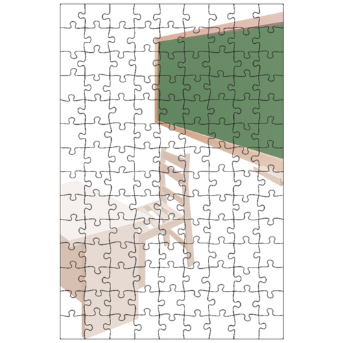 фото Магнитный пазл 27x18см."доска, таблица, стул" на холодильник lotsprints