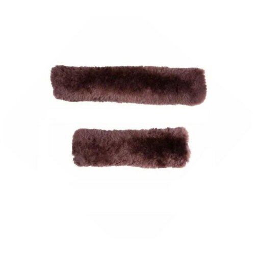 фото Меховушки на недоуздок shkura-dekor набор 2 шт (24 и 32 см) чулком коричневый