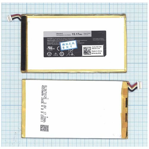 фото Аккумуляторная батарея p706t для dell venue 7, venue 8 3.7 v 15.17wh vbparts