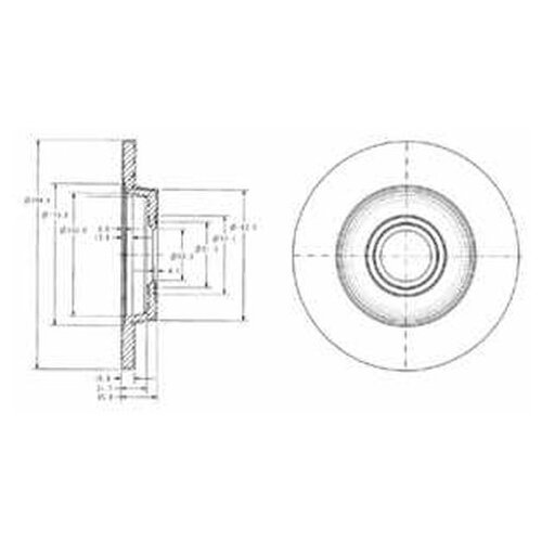 фото Тормозной диск delphi bg3416 для vw transporter iv