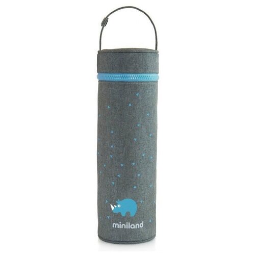 фото Чехол miniland для silky thermos, 0.5 л серый/розовый