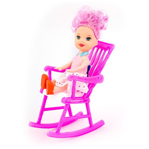 фото Кукла беременная в желтом платье с пупсиком на стульчике для детей от 3-х лет/кукла беременнаяс гнущимися руками и ногами/набор для игры в "дочки-матери" panawealth inter holdings