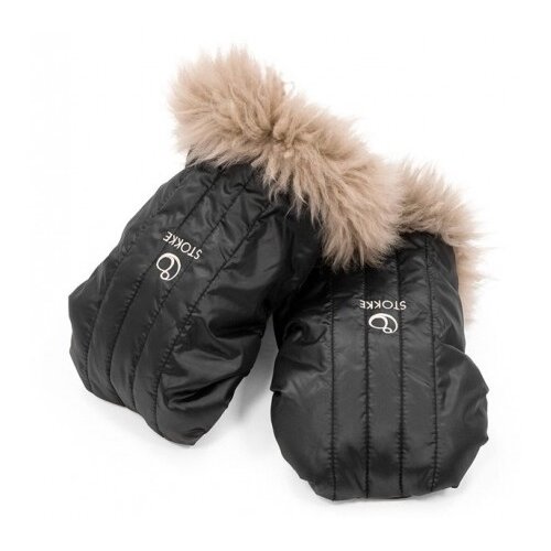 фото Stokke варежки-муфта stroller mittens onyx black