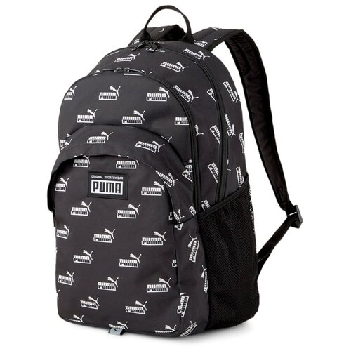 фото Городской рюкзак puma academy backpack (puma black-puma no. 1 aop 7730108), черный