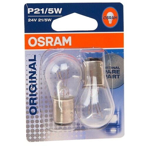 фото Лампа автомобильная накаливания osram original line 7537-02b p21/5w 24v 21/5w 2 шт.