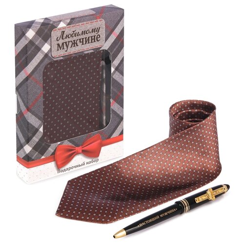 Фото - Подарочный набор Любимому мужчине: галстук и ручка подарочный набор галстук и платок с уважением