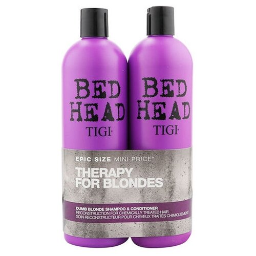 Фото - TIGI Bed Head Colour Dumb Blonde - Набор для Умных блондинок (шампунь 750мл+кондиционер 750мл) tigi bed head foxy curls contour cream